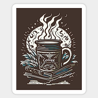 Books with coffee Magnet